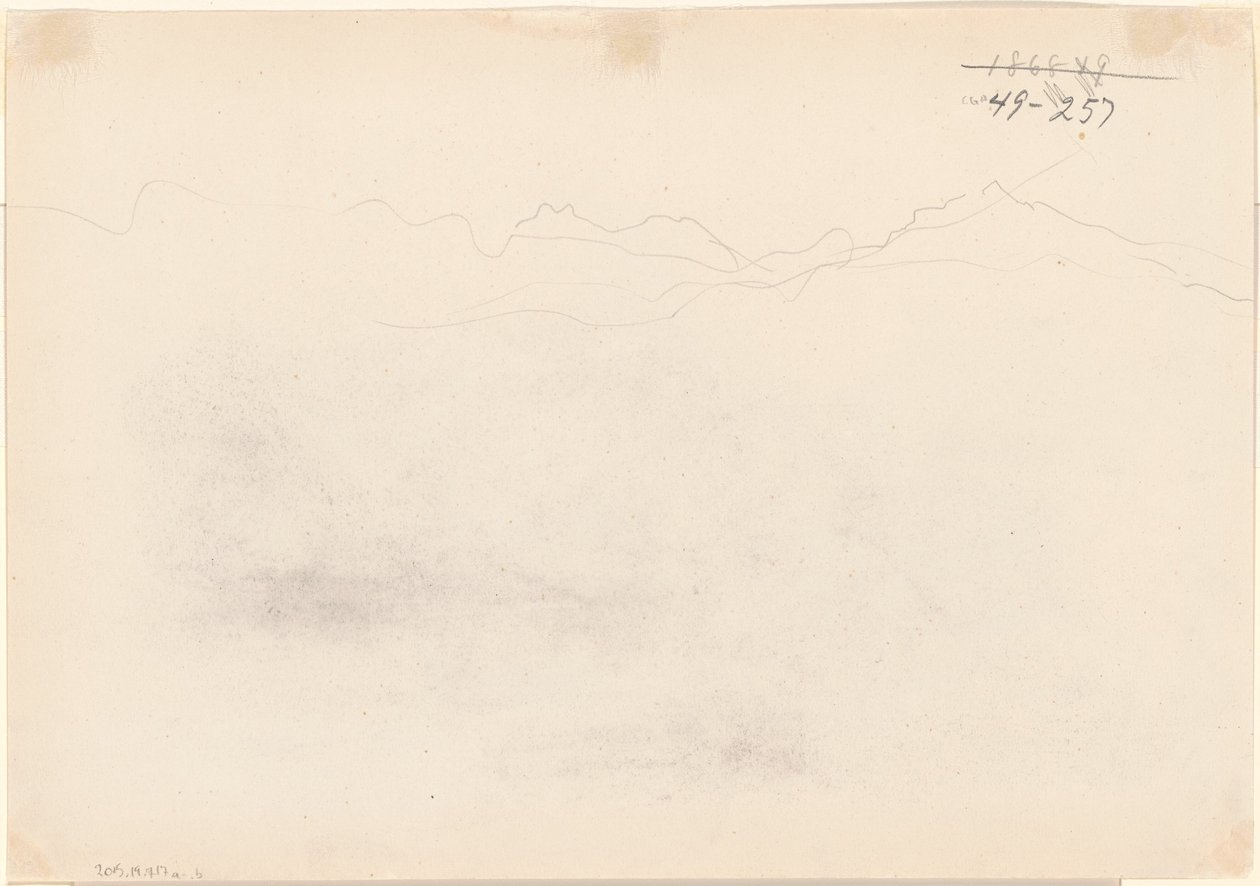 Hegyek [verso], 1869. alkotó: John Singer Sargent