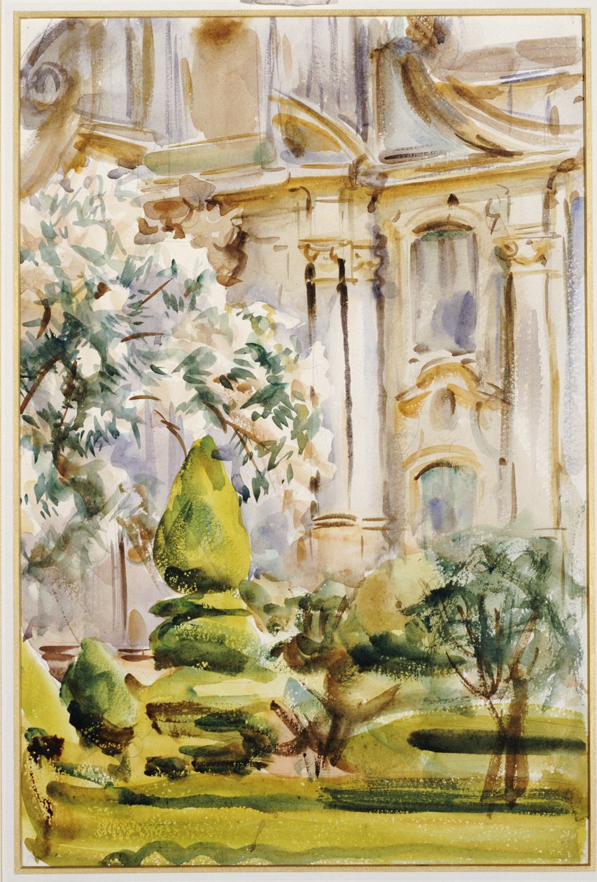 Palota és kertek, Spanyolország, 1912 alkotó: John Singer Sargent