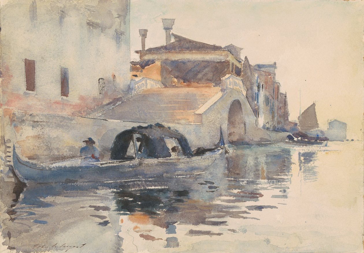 Ponte Panada, Fondamenta Nuove, Velence, c. 1880. alkotó: John Singer Sargent