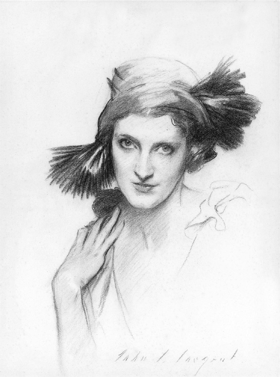 Reginald (Daisy) Fellowes asszony portréja (rajz) alkotó: John Singer Sargent