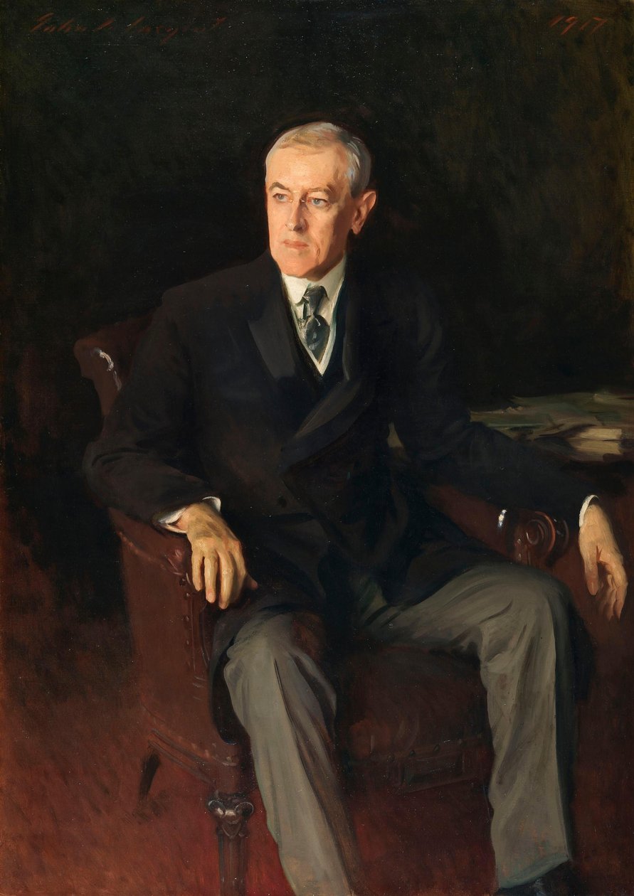 Woodrow Wilson (1856-1924) amerikai elnök portréja alkotó: John Singer Sargent