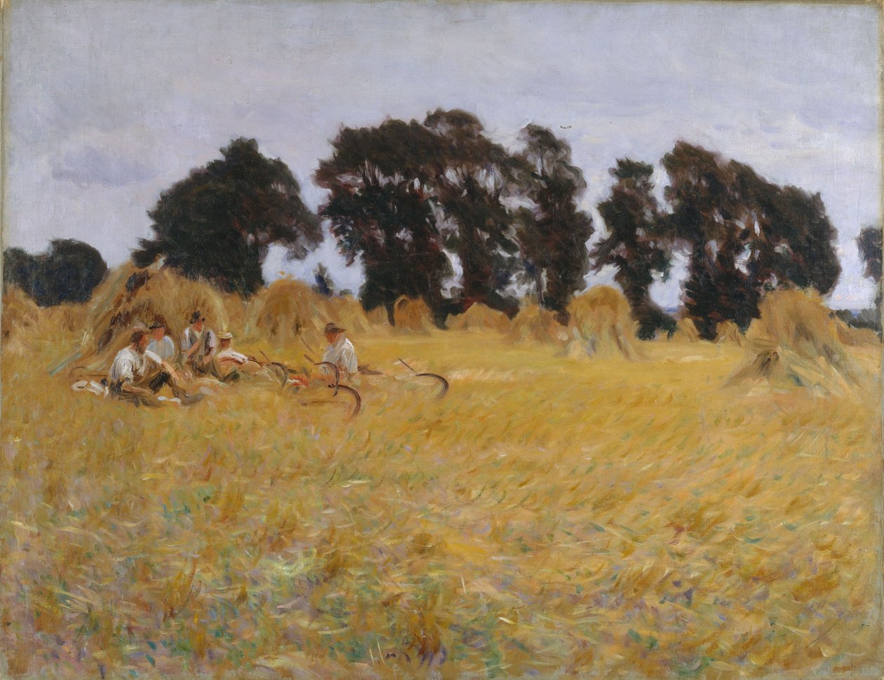 Búzamezőn pihenő aratók, 1885 alkotó: John Singer Sargent