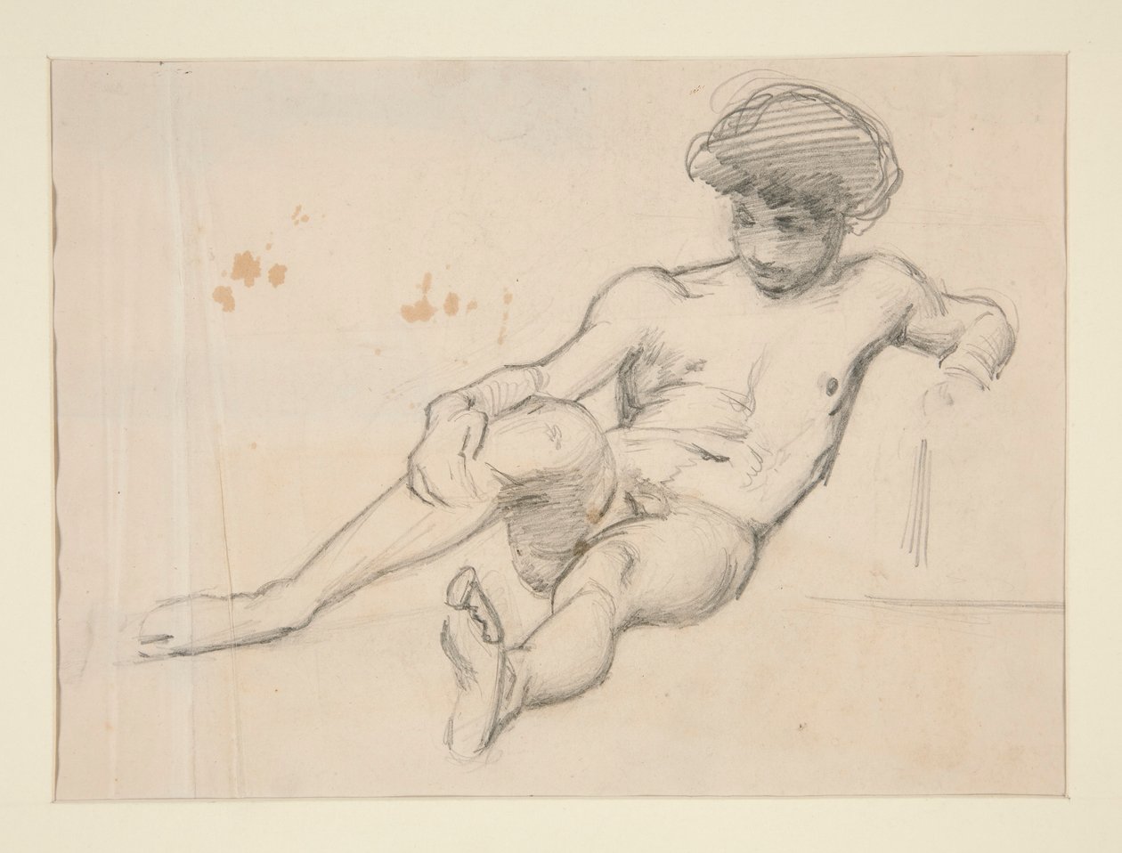 Fekvő aktfigura alkotó: John Singer Sargent