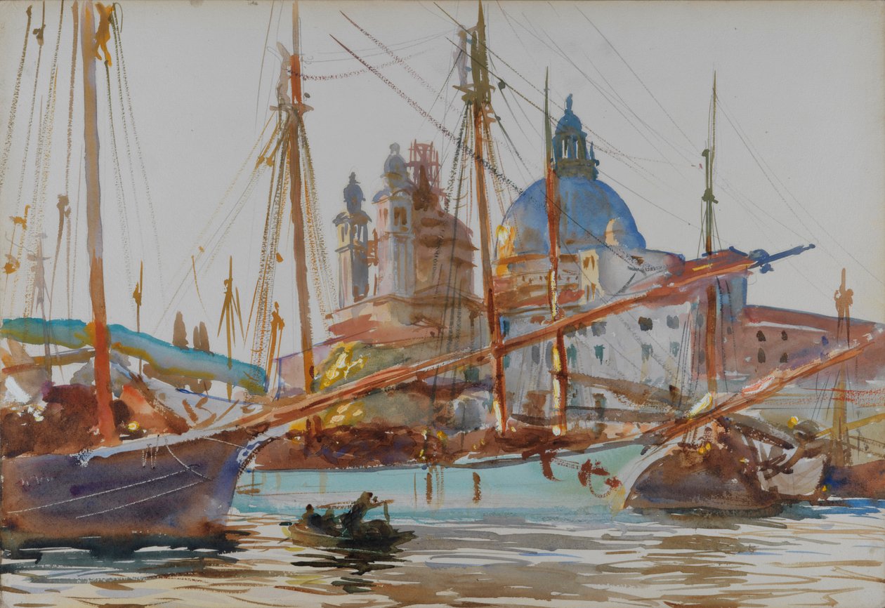 Santa Maria della Salute Velencében, kb. 1904-1906. alkotó: John Singer Sargent