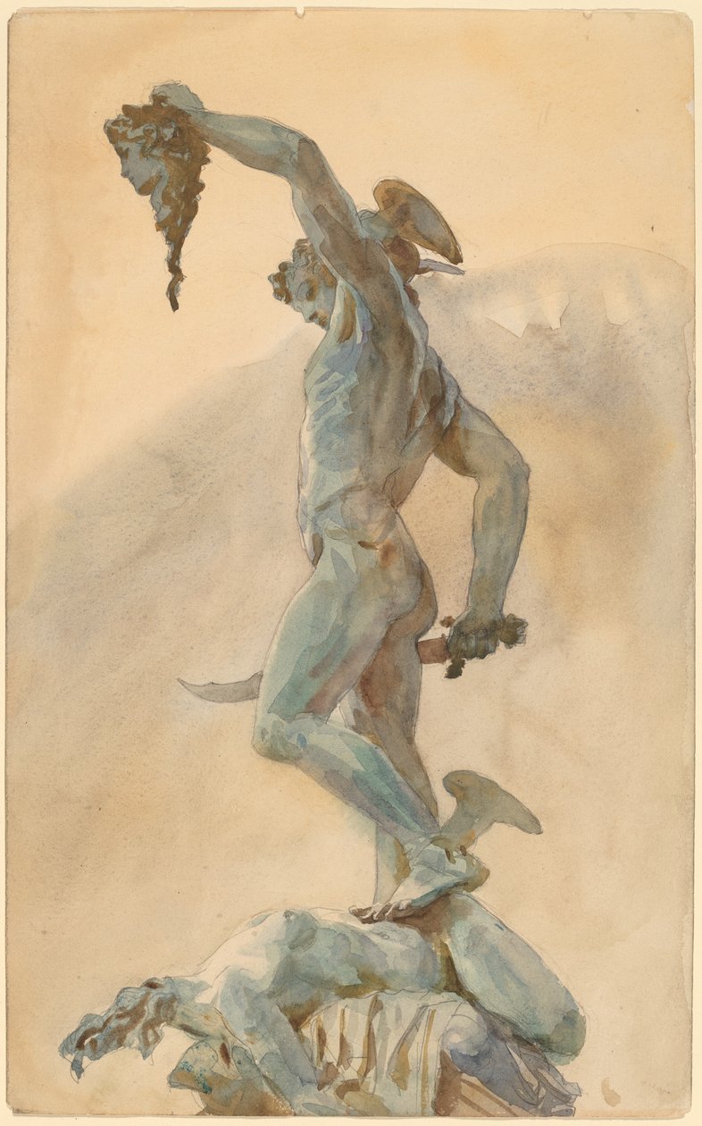 Vázlat Cellini „Perseus” című művéről alkotó: John Singer Sargent