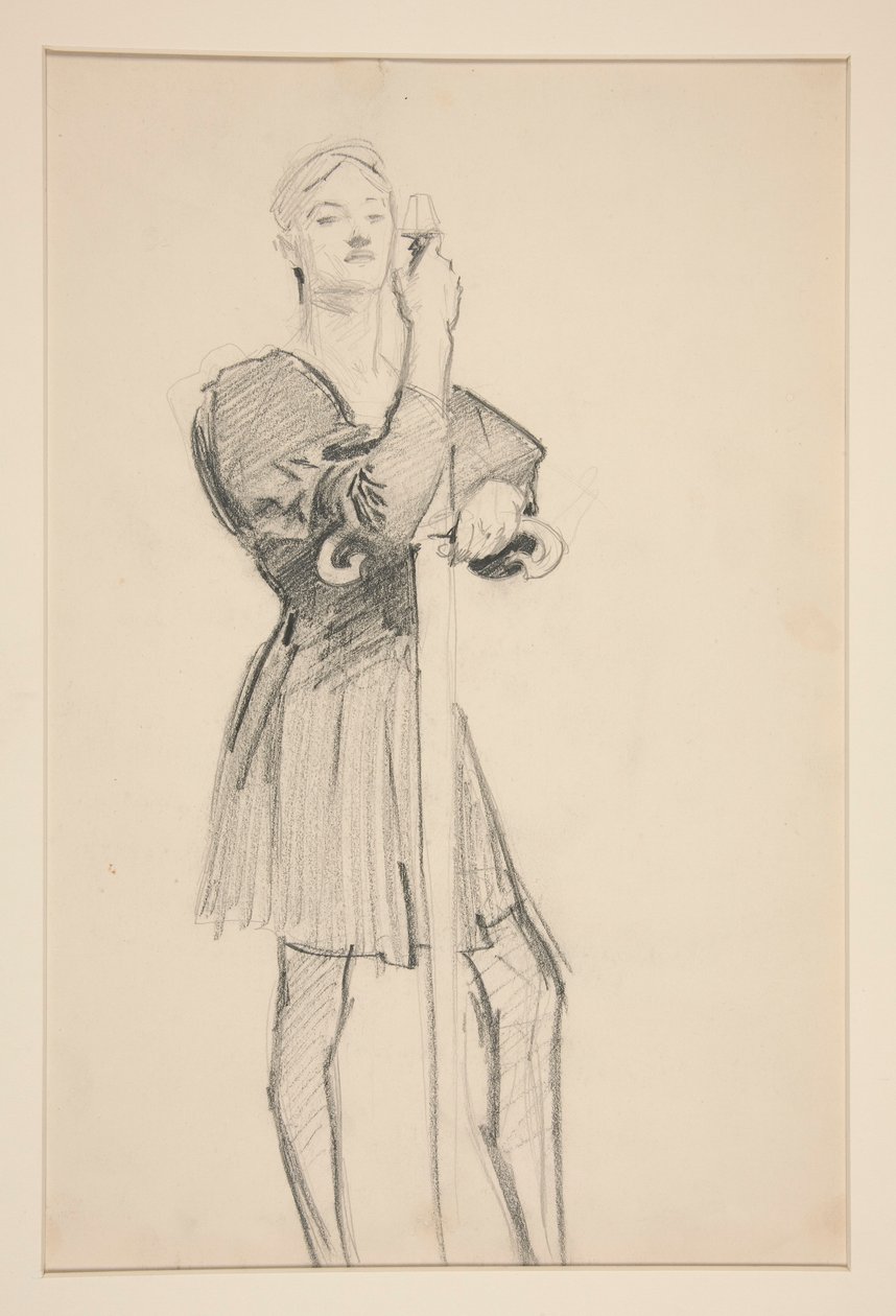 Álló figura lándzsával alkotó: John Singer Sargent