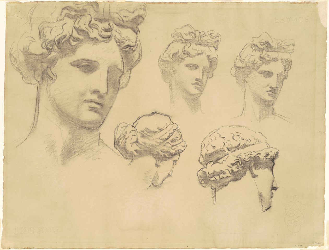 Tanulmányok Apollo és a múzsák számára, c. 1921. alkotó: John Singer Sargent