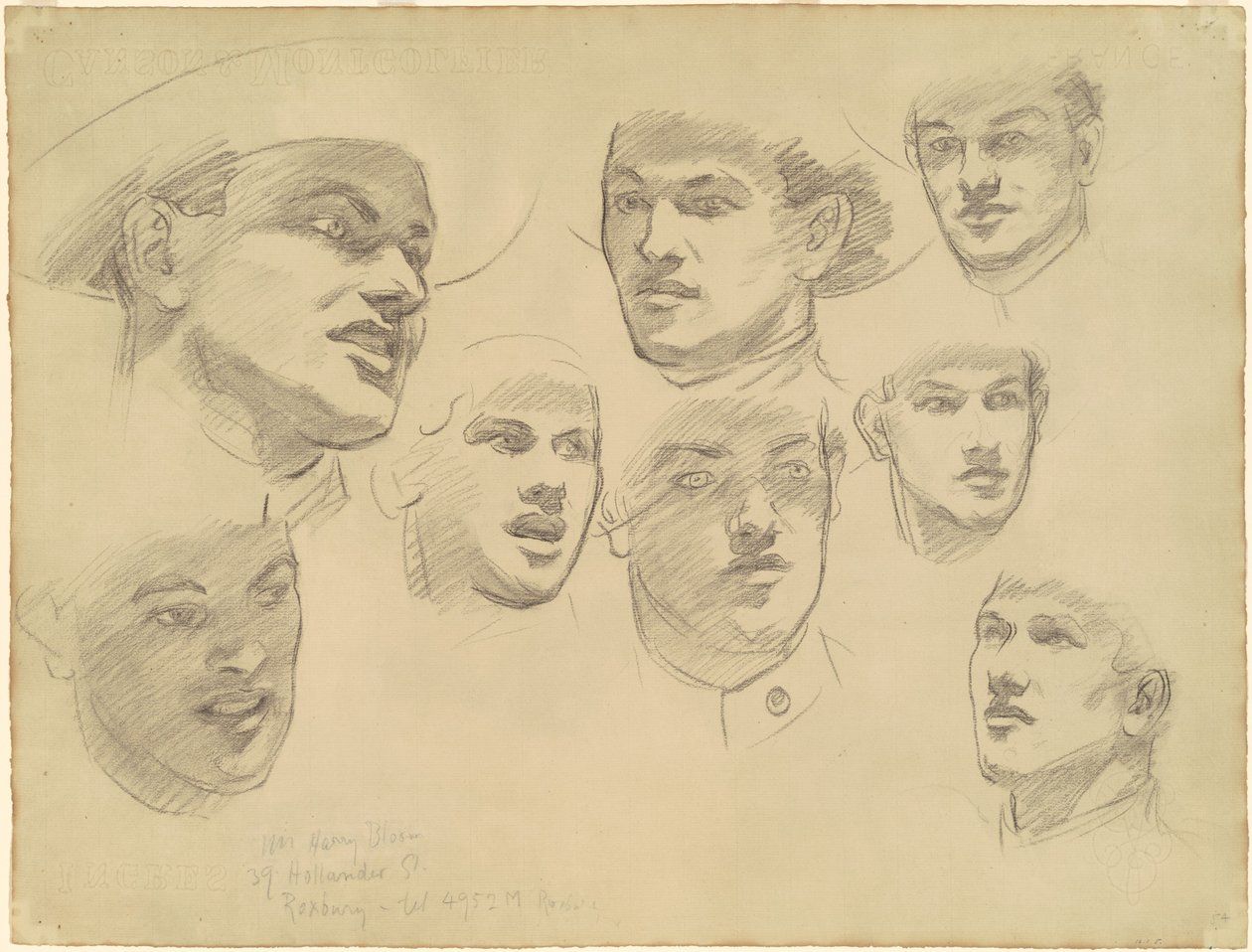 Tanulmányok a háborúba való belépéshez, 1920-1922. alkotó: John Singer Sargent
