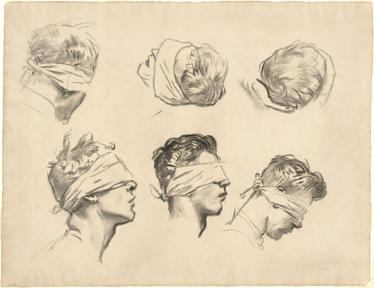 Tanulmányok Gassed számára, 1918-1919. alkotó: John Singer Sargent
