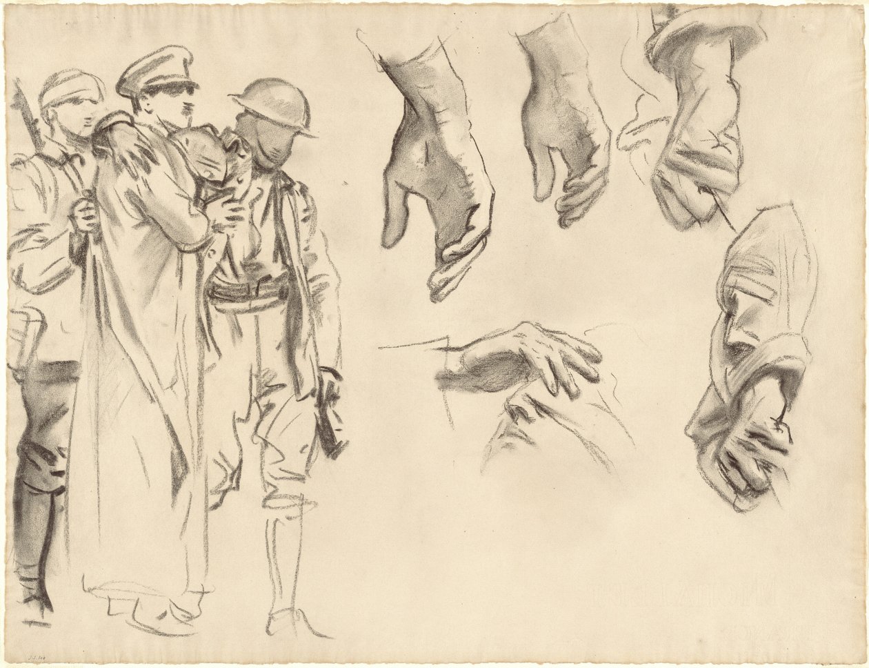 Tanulmányok Gassed számára, 1918-1919. alkotó: John Singer Sargent