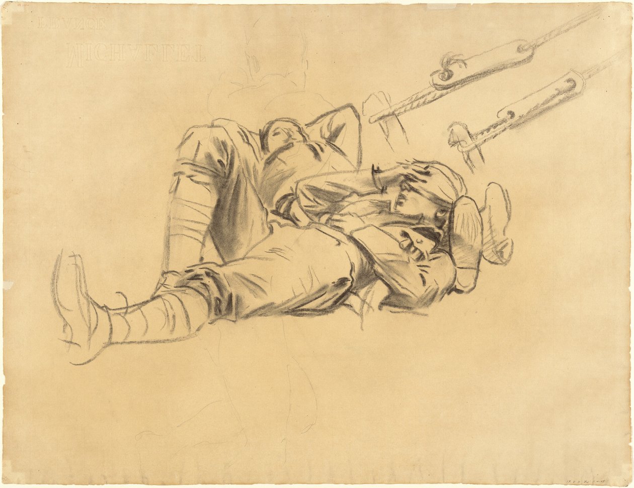 Tanulmányok a "Gassed" számára [recto] alkotó: John Singer Sargent