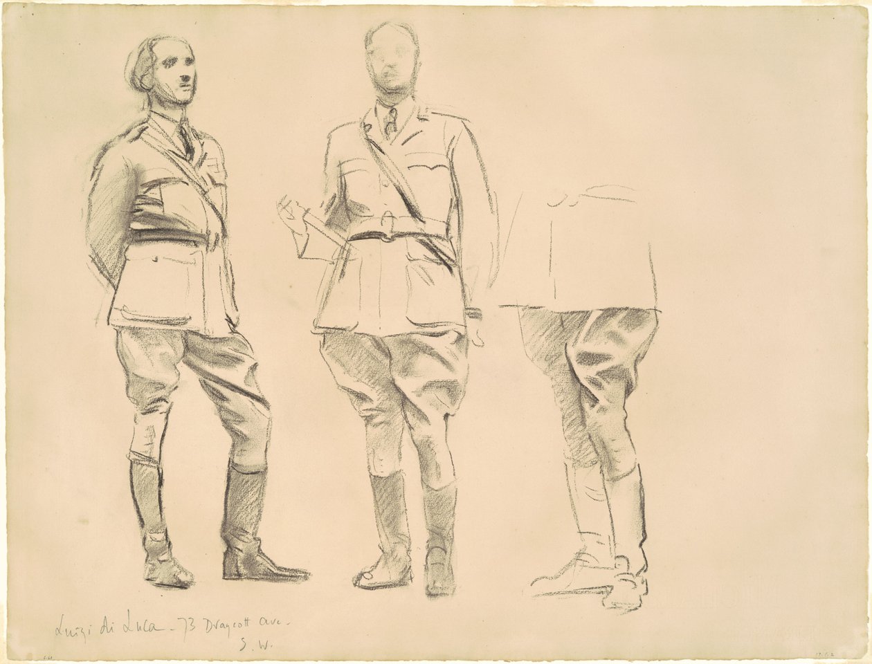 Tanulmányok az első világháború általános tisztjei számára, 1920-1922. alkotó: John Singer Sargent