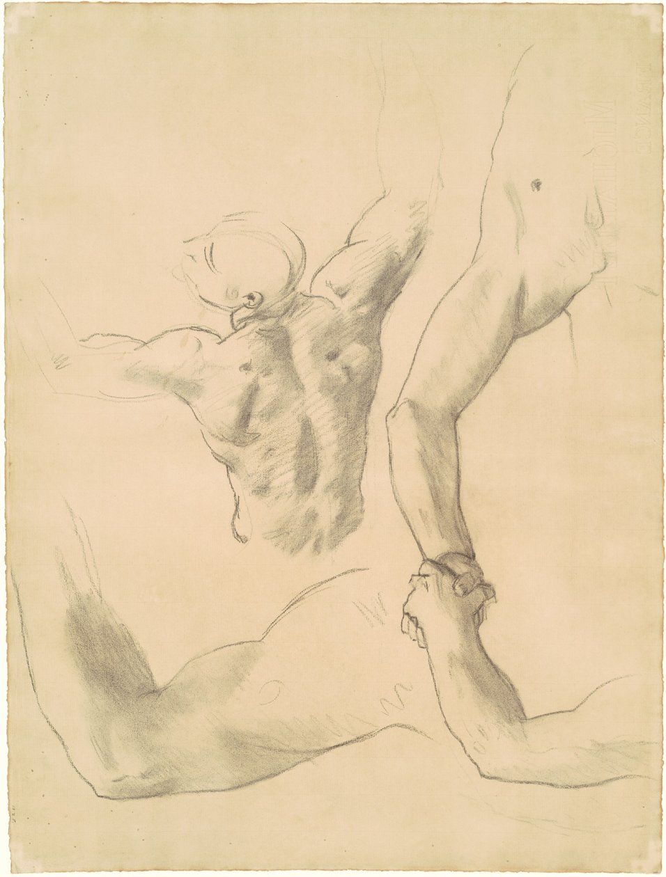 Tanulmányok két klasszikus férfifigura birkózáshoz, 1919-1920. alkotó: John Singer Sargent