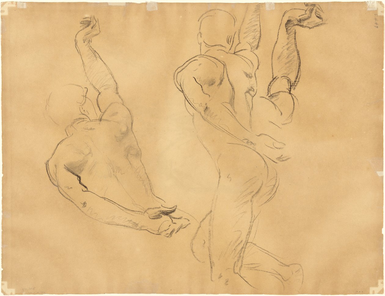 Férfi aktok tanulmányozása [verso] alkotó: John Singer Sargent