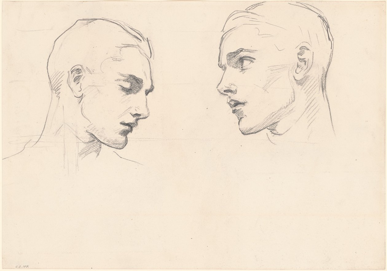 Tanulmányok az ember fejéről, c. 1875. alkotó: John Singer Sargent