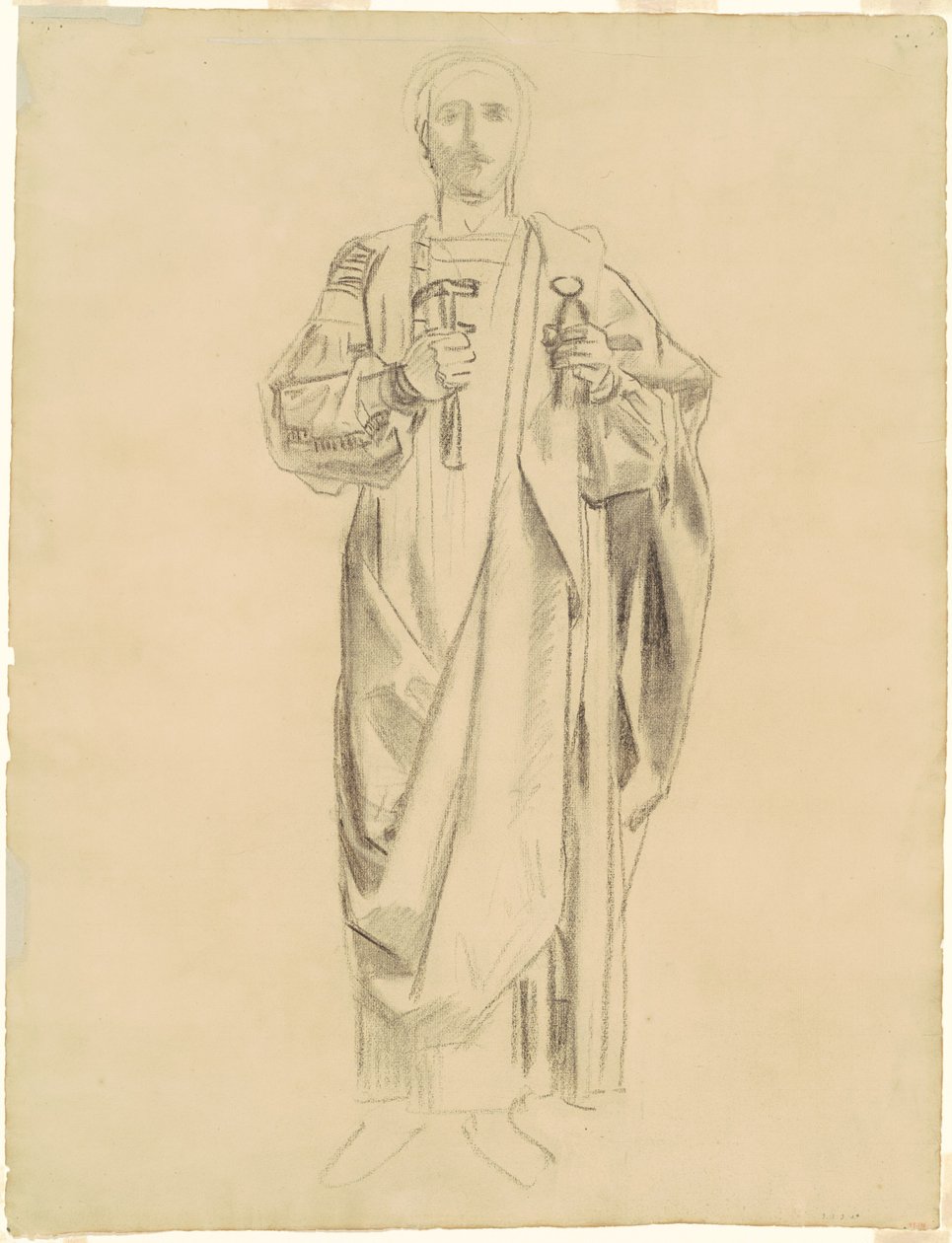 Tanulmány a "Dogma of the Redemption: Frieze of Angels" című könyvhöz [recto] alkotó: John Singer Sargent