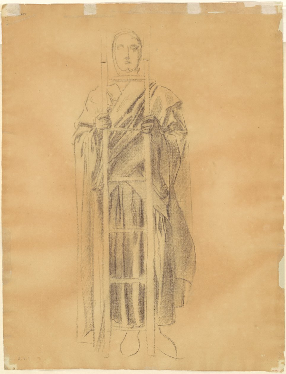 Tanulmány a "Dogma of the Redemption: Frieze of Angels" című könyvhöz [verso] alkotó: John Singer Sargent