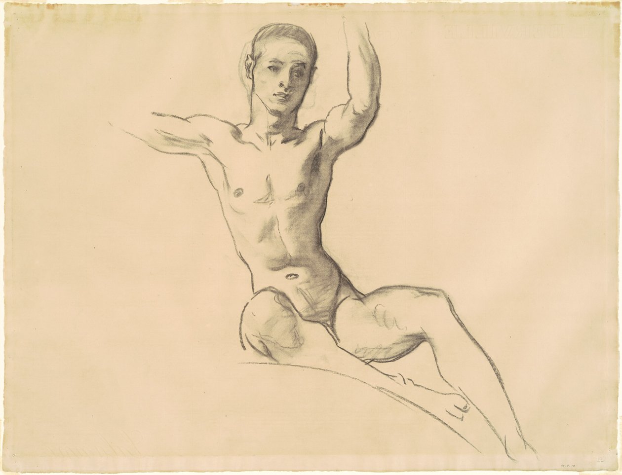 Tanulmány a „Zene” feletti ábrához alkotó: John Singer Sargent