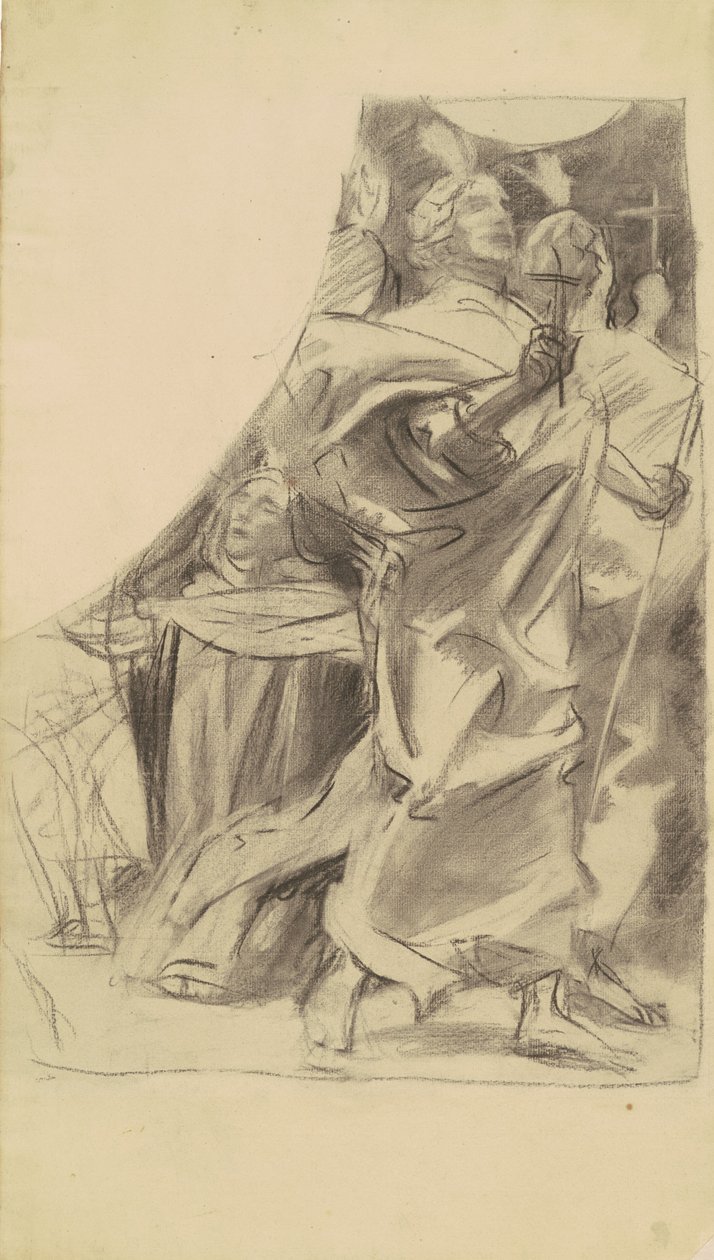 Tanulmány a vallás diadalához, c. 1903-1916. alkotó: John Singer Sargent