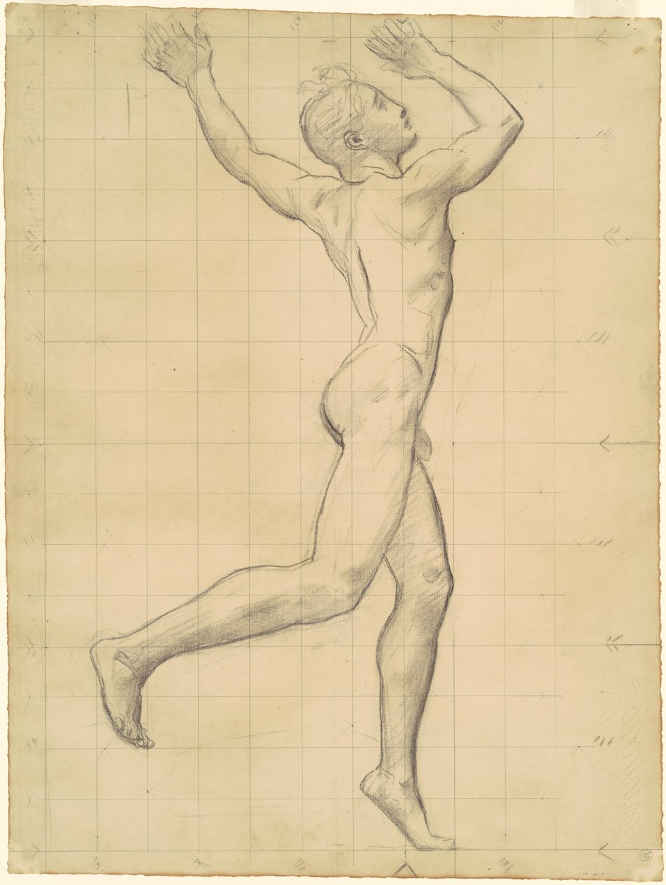 Apollo-tanulmány „Apollo és Daphne” számára alkotó: John Singer Sargent