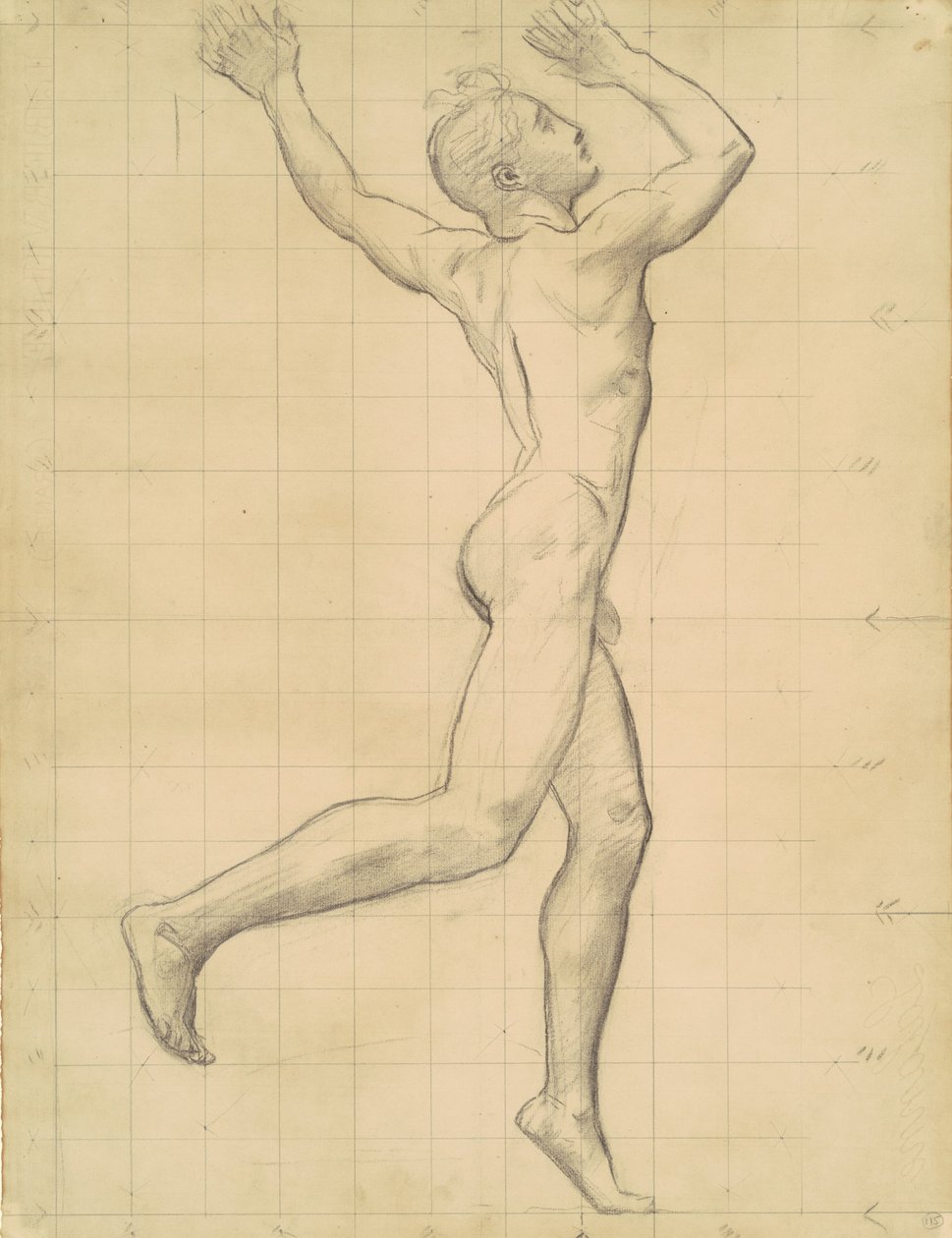 Apollo-tanulmány Apollo és Daphne számára, c. 1918. alkotó: John Singer Sargent