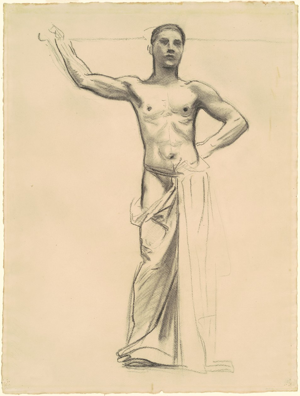Apollo-tanulmány az "Apollo and the Muses" számára alkotó: John Singer Sargent