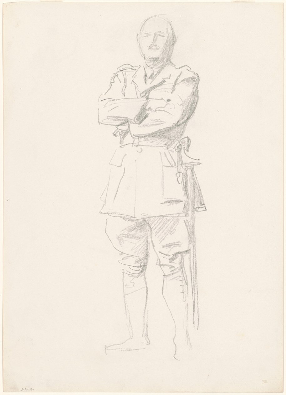 Louis Botha tábornok tanulmánya az "I. világháború tábornokai tisztek" számára alkotó: John Singer Sargent
