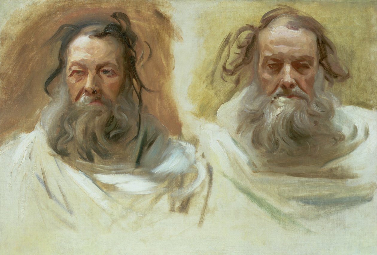 Tanulmány két fejről: A próféták, 1892 körül alkotó: John Singer Sargent