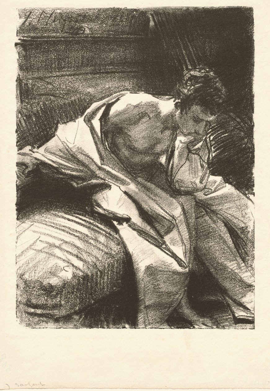 Tanulmány egy ülő emberről, 1895. alkotó: John Singer Sargent