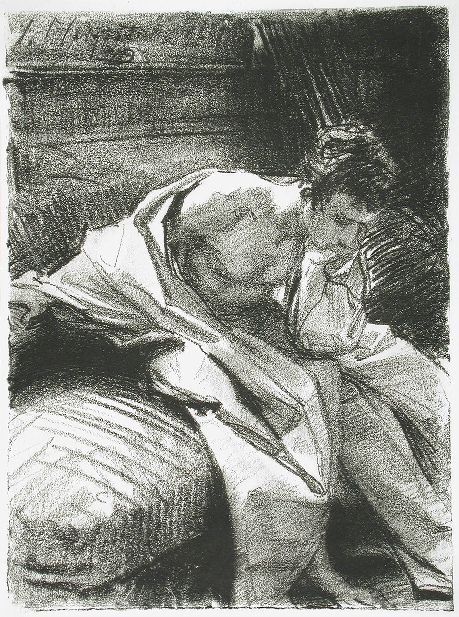 Egy ülő fiatalember ábrázolása alkotó: John Singer Sargent