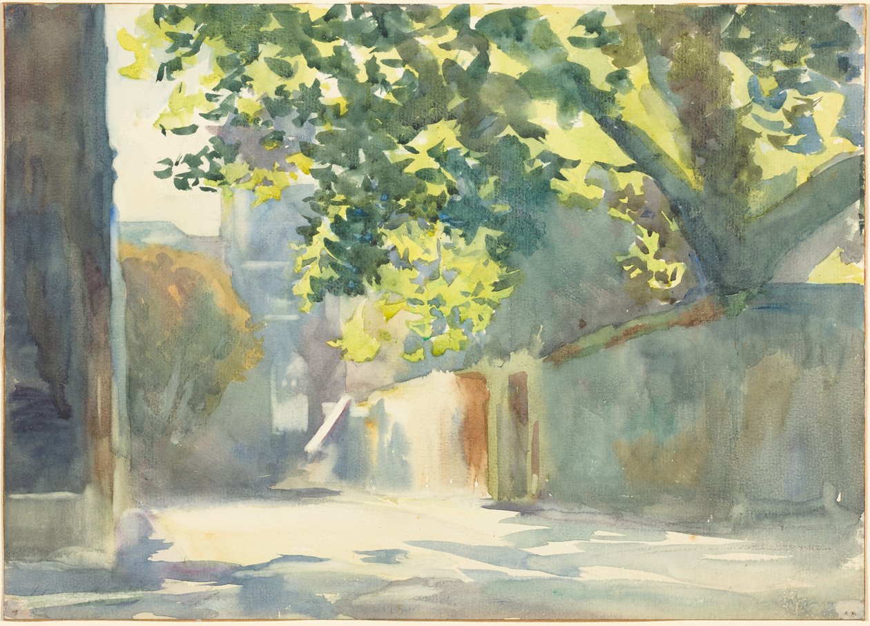 Napfényes fal egy fa alatt alkotó: John Singer Sargent