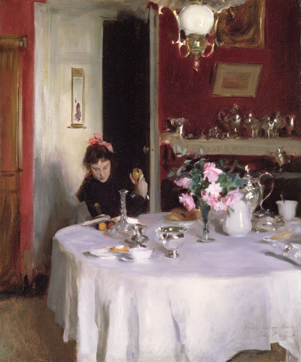 A reggeliző asztal, 1884 alkotó: John Singer Sargent