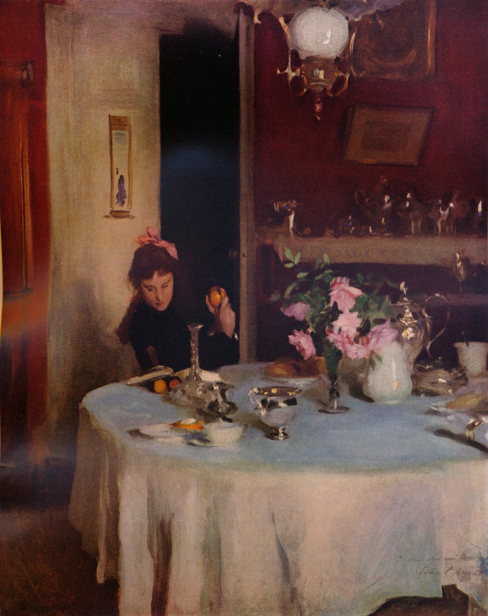 A reggeliző asztal, 1884 1934 alkotó: John Singer Sargent