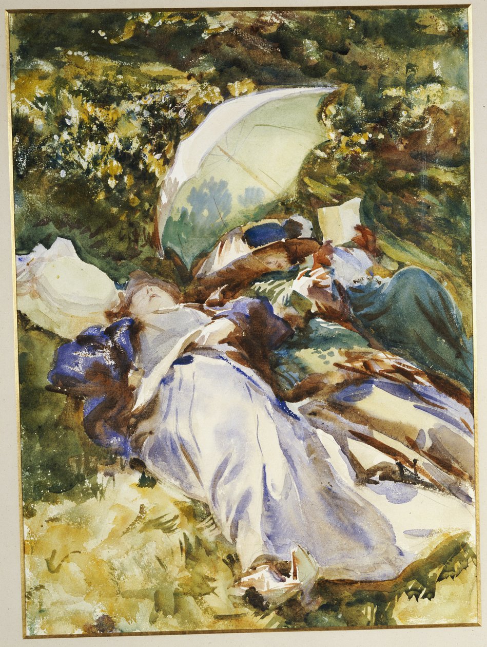 A zöld napernyő, 1910 körül alkotó: John Singer Sargent