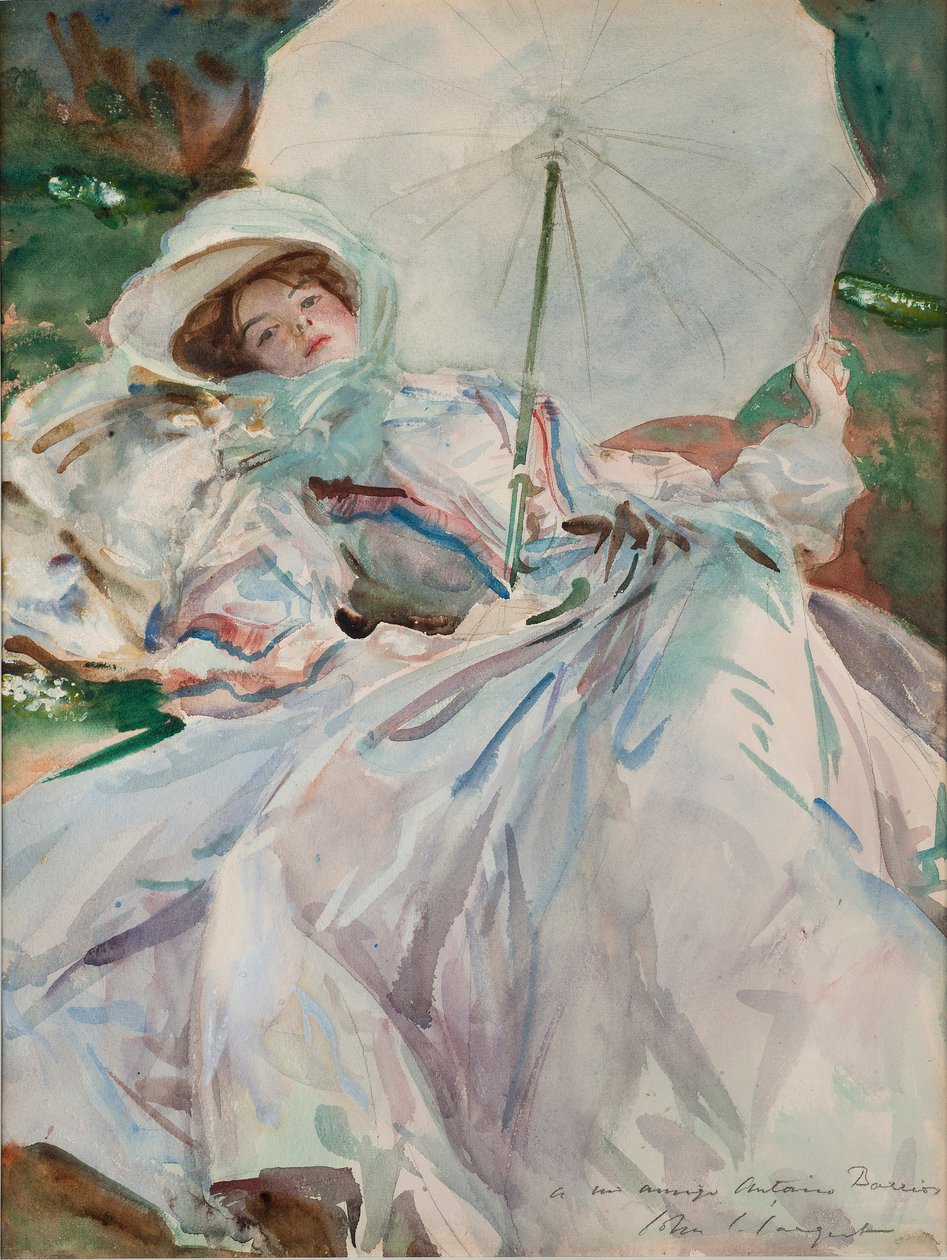 A hölgy az esernyővel, 1911. alkotó: John Singer Sargent