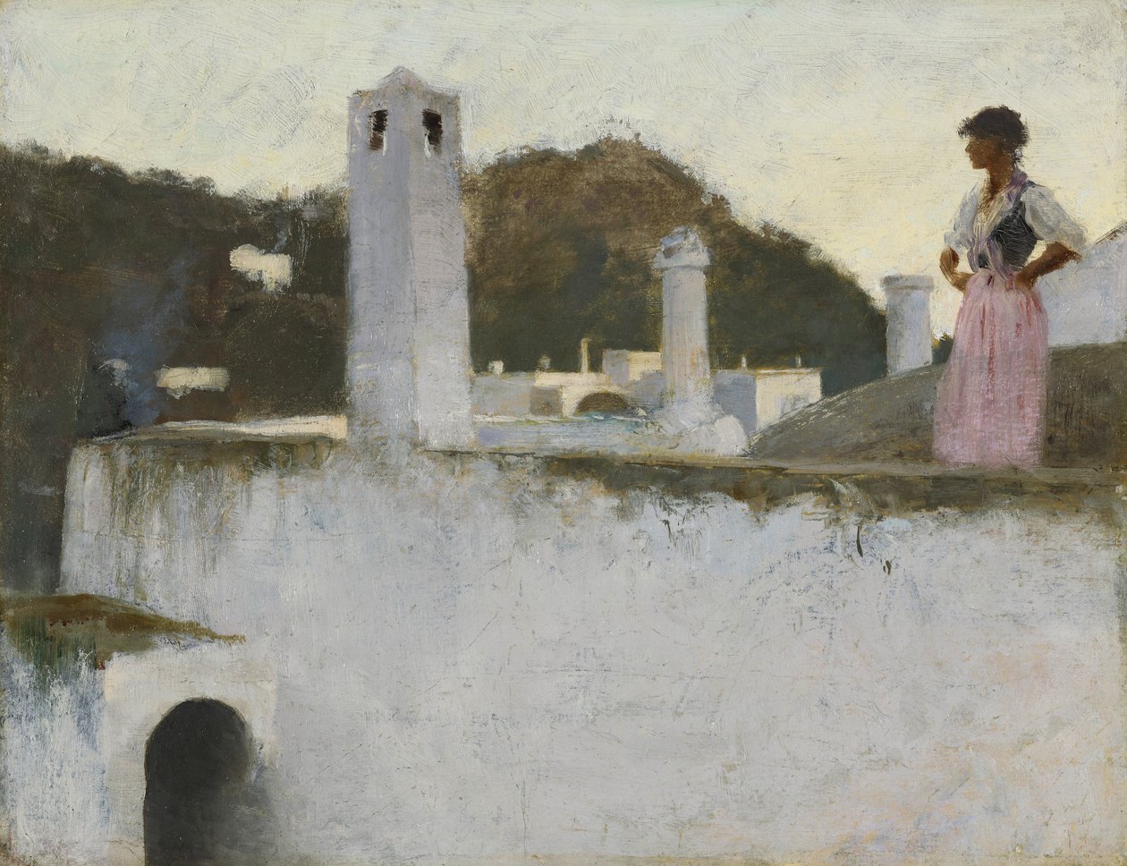 Capri látképe, 1878 körül (olaj az akadémia tábláján) alkotó: John Singer Sargent