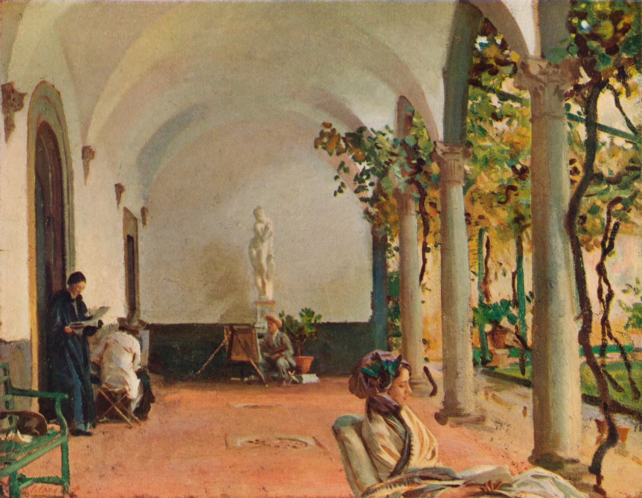 Villa Torre Galli A loggia, 1910 alkotó: John Singer Sargent