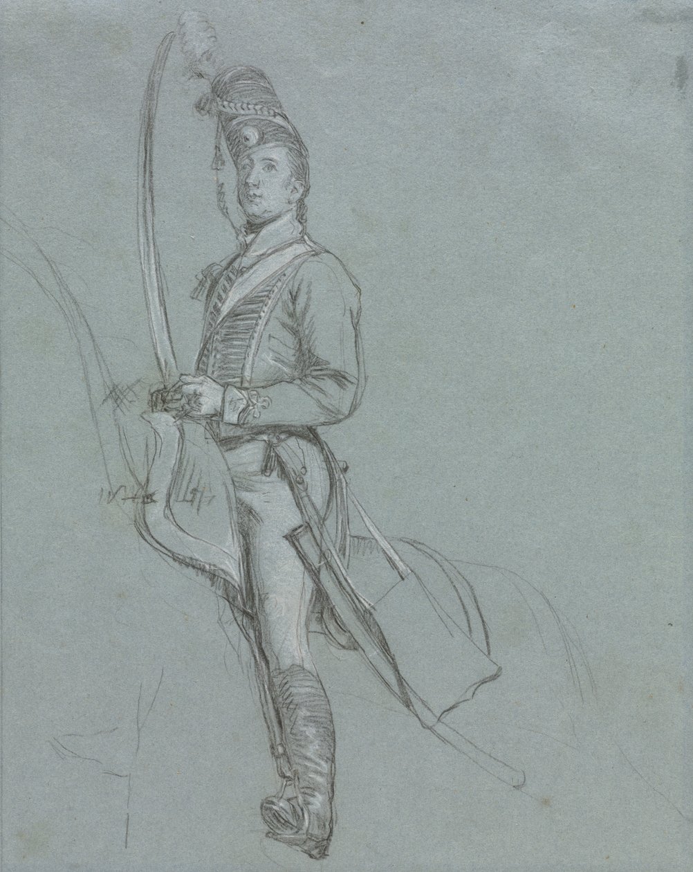 Egy huszártiszt lóháton alkotó: John Singleton Copley