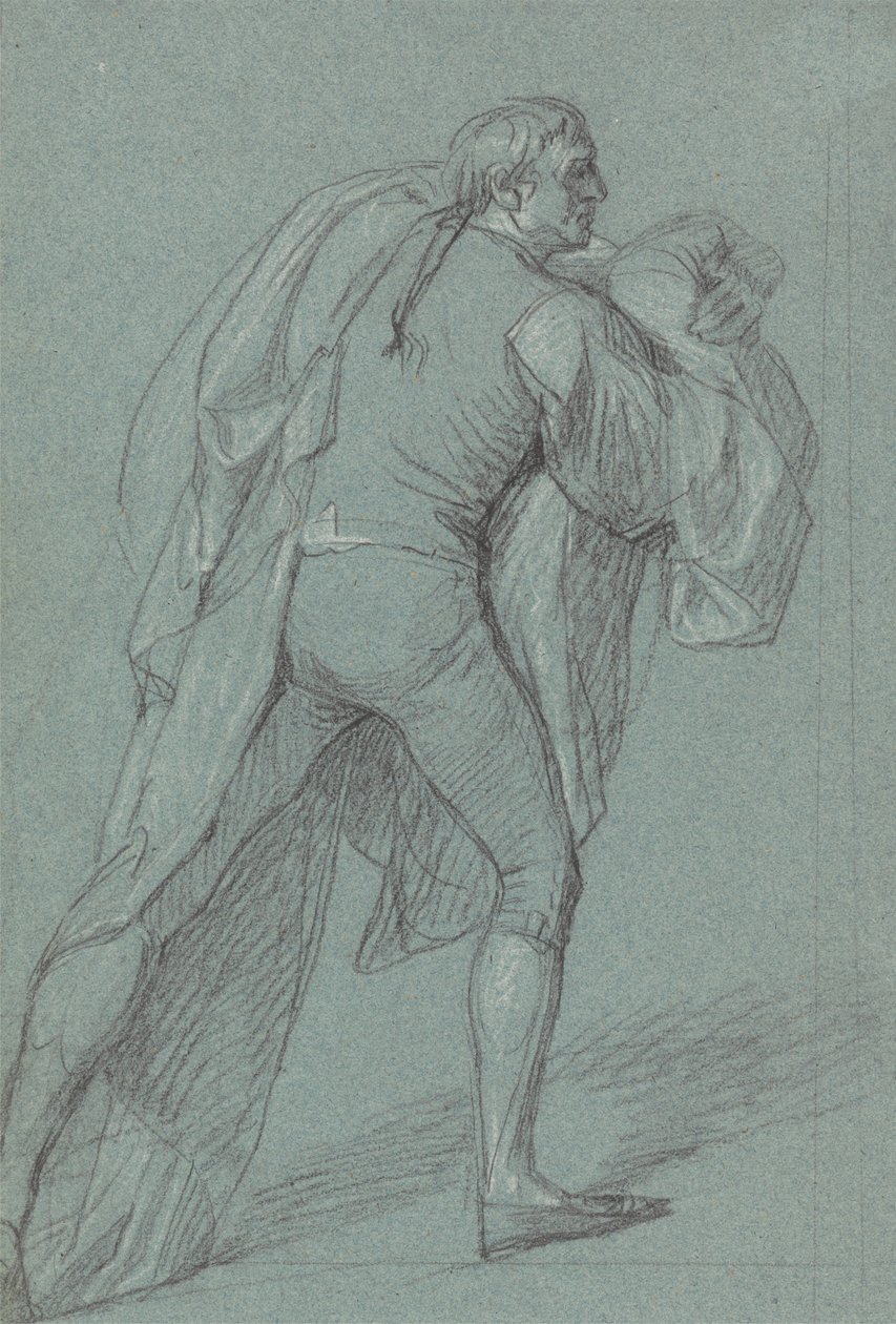 Ábratanulmány Lord Duncan győzelmét ábrázoló festményhez: Tanulmány a holland zászlót viselő tengerészről alkotó: John Singleton Copley
