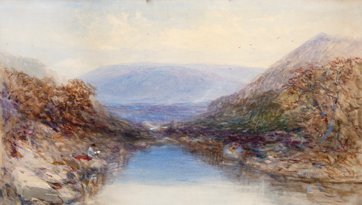 A folyó partján (akvarell) alkotó: John Skinner Prout