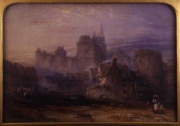A Chateau de la Tremoille, Vitre (akvarell, papír) alkotó: John Skinner Prout