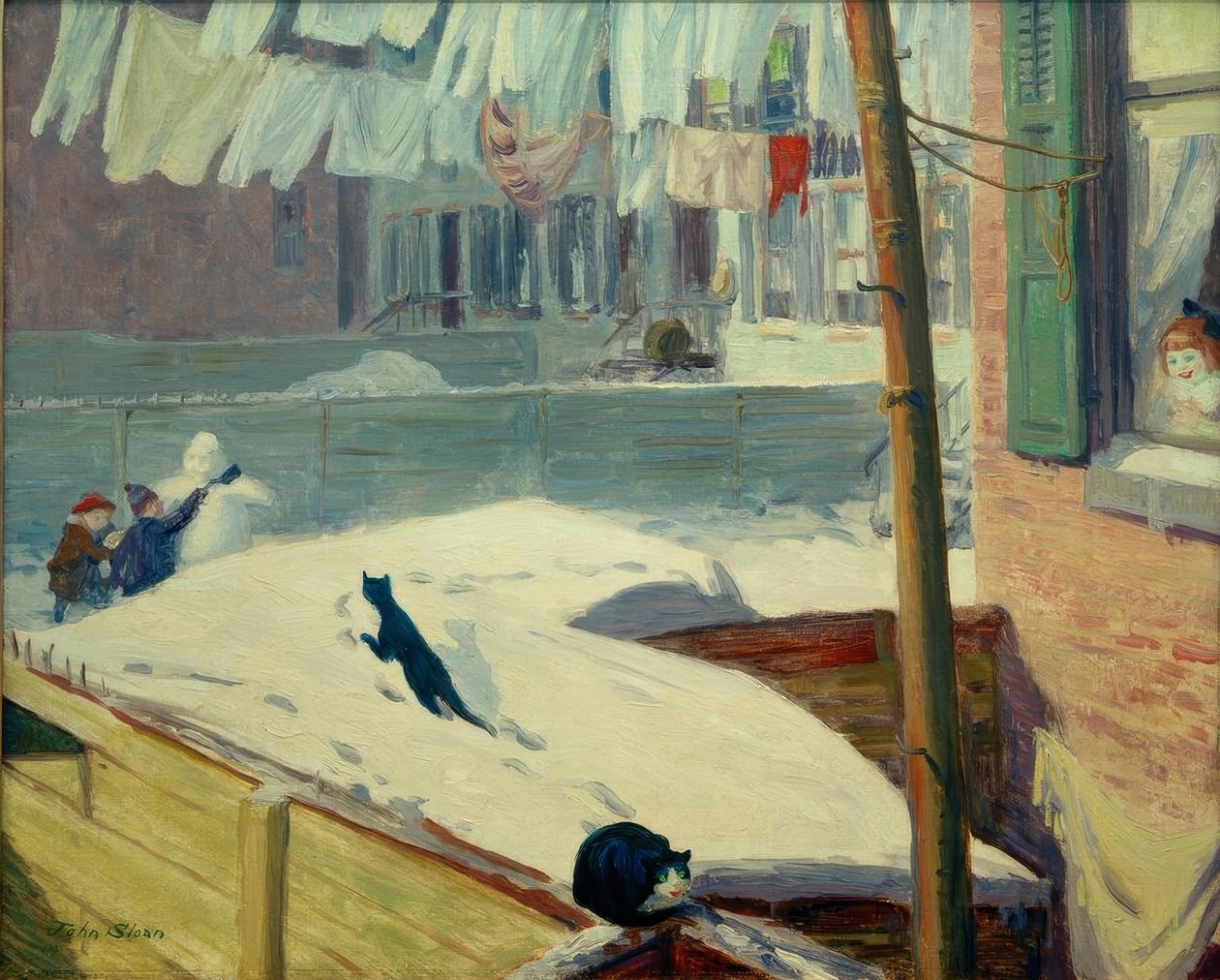 Backyards, Greenwich Village alkotó: John French Sloan