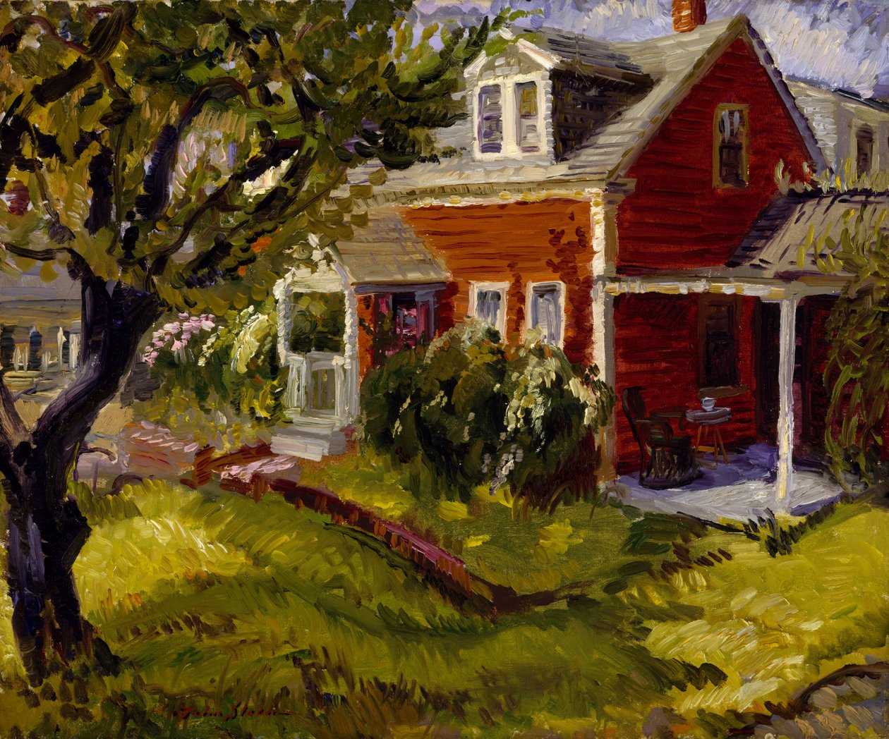 Ház Gloucesterben (olaj, vászon) alkotó: John French Sloan