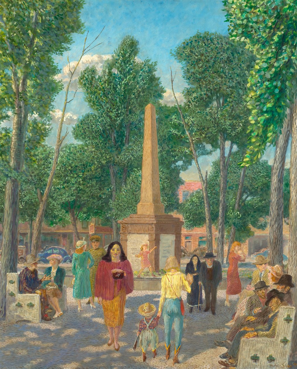 Emlékmű a Plaza-ban, New York alkotó: John French Sloan