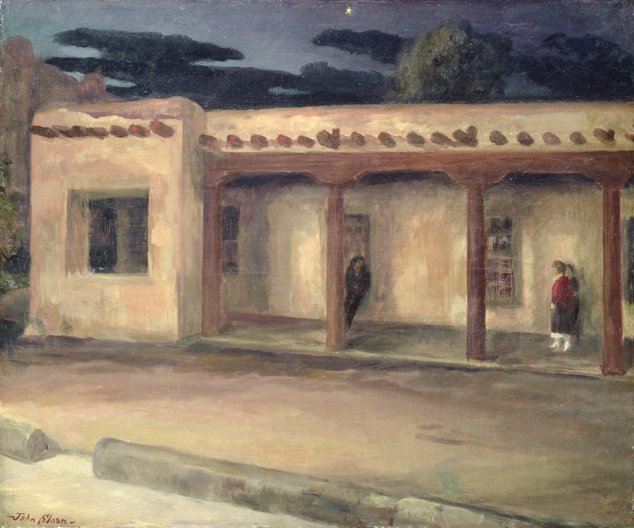 Kormányzók Palotája, Santa Fe (olaj, vászon) alkotó: John French Sloan