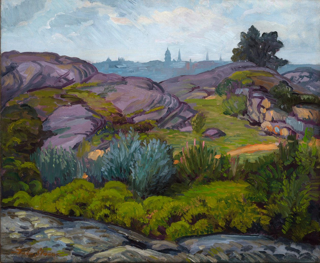 Út sziklákon és bokrokon át alkotó: John French Sloan