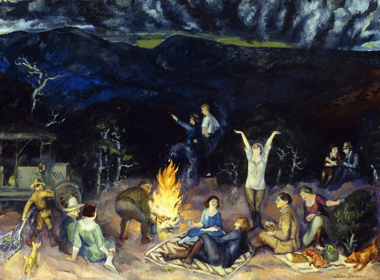 Piknik a gerincen alkotó: John French Sloan