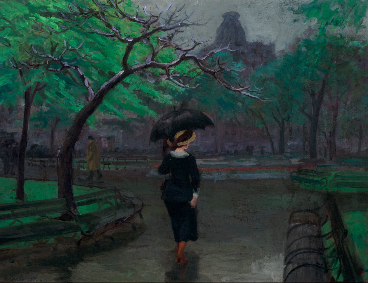 Tavaszi eső, New York alkotó: John French Sloan