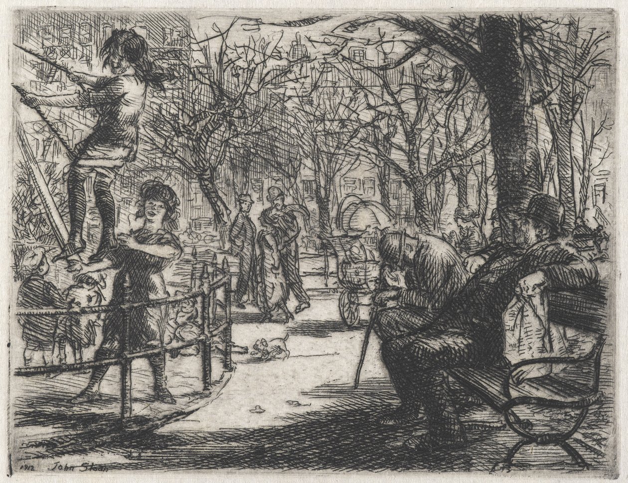 Lengő a téren alkotó: John French Sloan