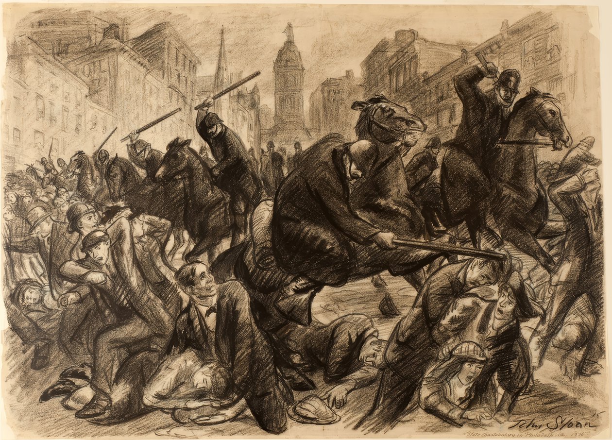 The Constabulary; A vidéki körzetek rendfenntartása Philadelphiában, 1910 alkotó: John Sloan
